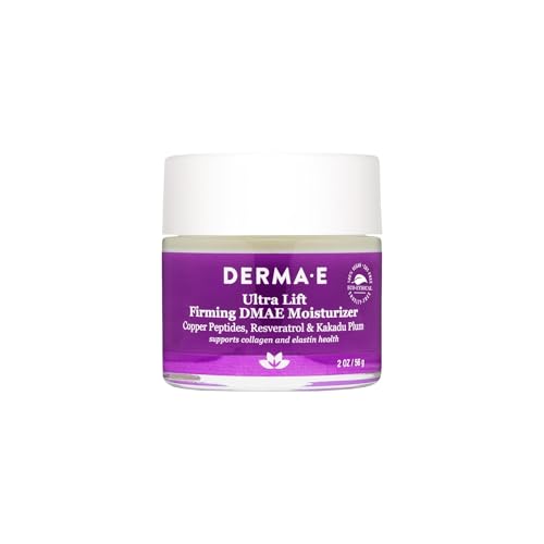 Derma E Firming DMAE Moisturizer - Copper Peptides, Resveratrol & Kakadu Plum - Supports Collagen and Elastin Health? Vegan Facial Skin Care, 2oz