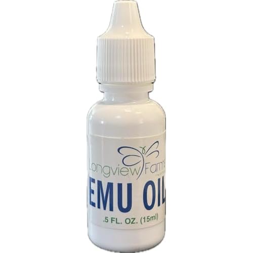 Longview Farms¢ç Emu Oil - Hair and Body Oil - 100% Pure & Refined Emu Oil for Skin & Hair Care | Premium Quality Hydration & Nourishment | 1/2 Fl. Oz