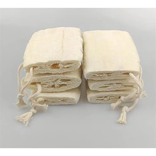 Natural Loofah Sponge Exfoliating Body Sponge Scrubber, Natural Loofah Exfoliating Bath Scrubber for Adults for Adults, Men and Women Shower (6PCS)