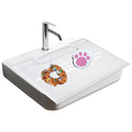 White Foldable Sink Cover, Silicone Makeup Mat for Sink with Draining Rack ? Multipurpose Bathroom Sink Cover for Travel, Storage, and Countertop Protection