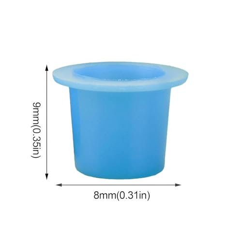 100Pcs Blue Ink Caps Ink Cups Mixed Sizes, Professional Tattoo Supplies£¬ Easy to Use Portable Beauty Products Tattoo Inks