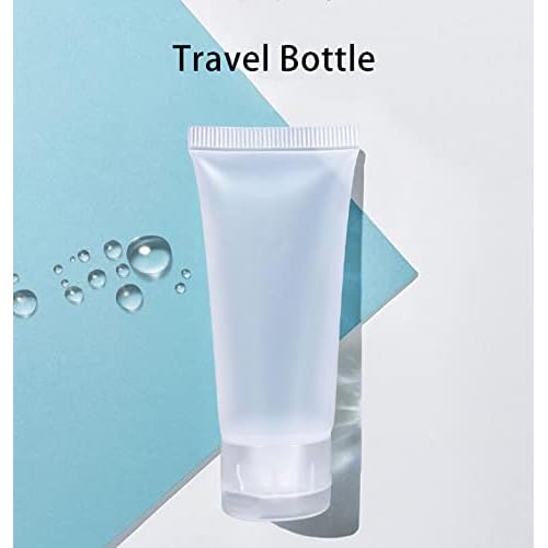 QUUPY 24Pcs 100ml/3.4oz Empty Refillable Plastic Squeeze Cosmetic Soft Tube Vial Bottles with Flip Cover Makeup Travel Sample Packing Storage Toiletries Container for Facial Cleaner Body Lotion
