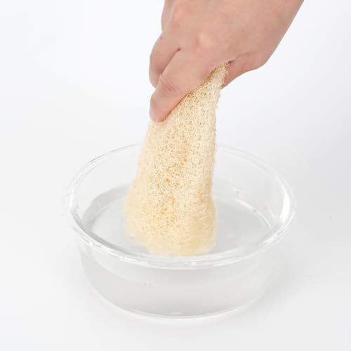 Natural Organic Loofah Sponges Large Exfoliating Shower Bath Loofah Luffa Loofa Body Scrubbers Sponges for SPA Beauty Bath and Radiant Skin, Pack of 3