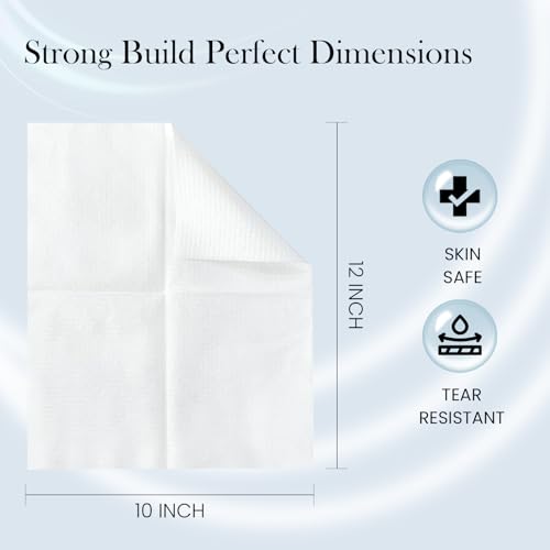 DEVOGUE¢ç Disposable Face Towels ? 50 Count, XL (10" x 12") ? 100% Viscose Fiber ? Ultra-Soft, Gentle on Sensitive Skin ? Makeup Remover & Facial Cleansing Wipes