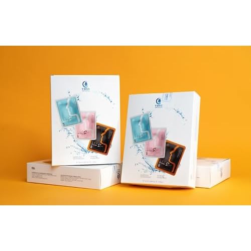 Yose Bio Mask Vegan Coconut Water Mask Sheet Hydration and Moisture Skin Rejuvenation Revitalization and Brightening Anti Aging Mat Na Sinh Hoc Yose Bio - (6 Packs/Box)