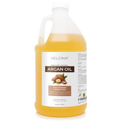 velona Argan Oil - 64 Fl Oz | 100% Pure and Natural | Morocco Oil | Skin, Body and Face Care | Nails Protector | Unrefined, Cold Pressed