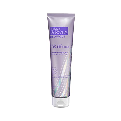 SoftSheen-Carson Interbeauty Dark&Lovely¢ç Heat Protectant&Hair Detangler Moisturizing Blowout Silky Slip Blow Dry Cream with Silk Protein,Shea Butter&Castor Oil for All Curl Types Blow Dry Cream 5oz