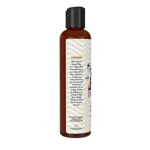 Razor MD Brutus 3-in-1 Natural Beard Wash and Conditioner for Men, Cruelty Free and Nourishing Beard Shampoo, Best for Maintaining and Conditioning Hair, Sandalwood Scent, 8 oz