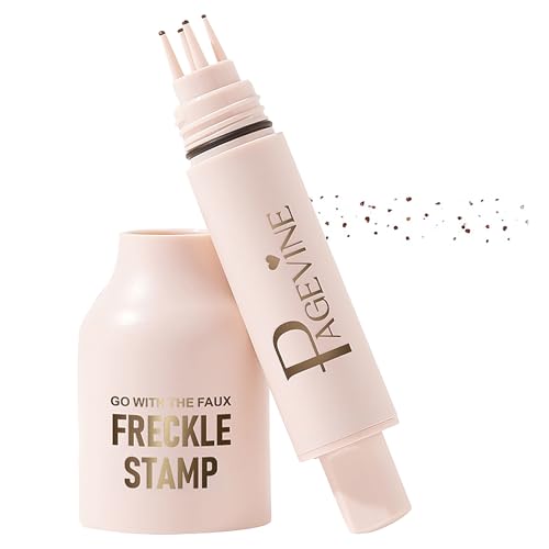 Faux Freckle Stamp Pen, Freckle Pen Waterproof, Long-Lasting Fake Freckles, Tool for Natural and Lifelike Sunkissed Face Freckle Makeup, Quick Dry 5-Point Faux Freckles Stamp Last 24Hrs (2# Medium)