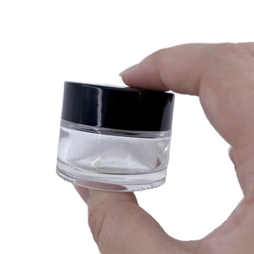 70 Pack Glass Sample Container, 10ml Empty Jars with Lids, 10 Gram Tiny Sample Jar Lip Balm Containers for Cosmetics, Lotion, Cream, Makeup, Samples, Wax, Skincare, Travelling, Retail Store