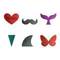 Bikini Stencil Set by Chest Stencil - Women Bikini Shaving pubic Hair Trimming 6 Flexible Unique Shapes Including Heart, Butterfly, Mermaid Tail, Shark Fin, Moustache, and Triangle