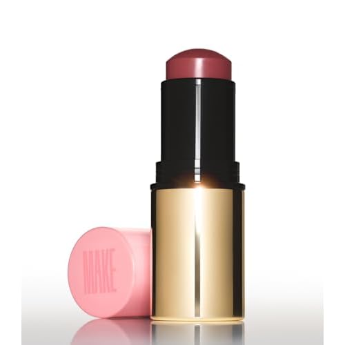 MAKE Beauty Cream Stroke Cream Blush Stick for Cheeks - Vibrant, Natural Soft Matte Finish - Shade Major Mauve, Earthy Mauve Blush Makeup