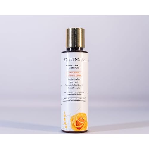 Face Wash - Natural Vitamin C from Amla, Licorice & Carrot | With Hyaluronic Acid, Rose Water, Coconut Milk | Smoothens |Brightens, Hydrates & Gentle| Paraben &Sulfate-Free Cleanser |100ml