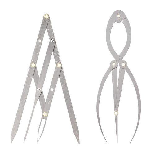 2 Pcs Golden Ratio Caliper, Eyebrow Mapping Brow Tool for Eyebrows Shaping Tattoo Makeup, 1:1.618 Measure Tool & 3-Point Positioning Ruler