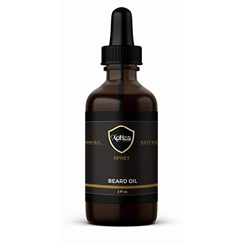 Xotics Natural Beard Growth Oil - 100% Pure Organic Beard Oil for Men, Strengthens Beard/Mustache Growth - Beard Softners, Scented Beard Oil to Make it Grow Fast, Mustache Oil for Men,2oz (sport)