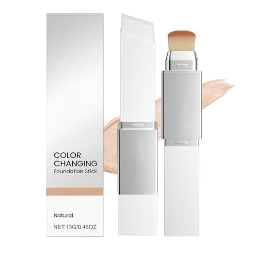 Blanc Cover Cream Stick ? Korean Color Changing Foundation Stick with Volufiline & Collagen ? Concealer Foundation Sticks for Dewy Skin? Makeup Foundations Sticks with Detachable Brushes (Natural)