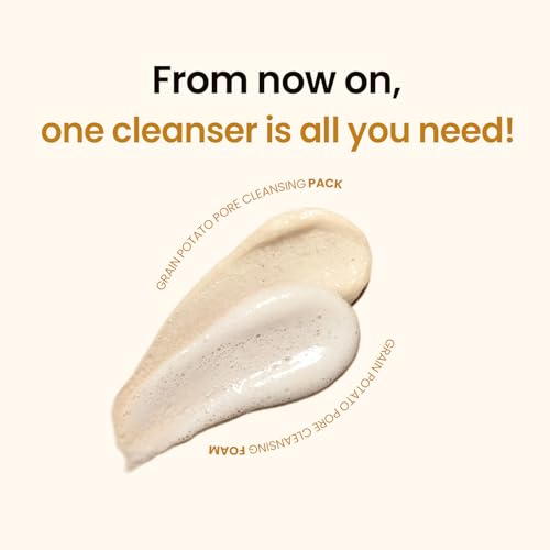 ilso Grain Potato Pore Cleansing Pack Foam, Deep Cleansing Mask for Acne-Prone Skin, with Totarol, Pore Cleanzyme, Daily Exfoliating Cleanser, Korean cleanser, 5.07 fl. oz.