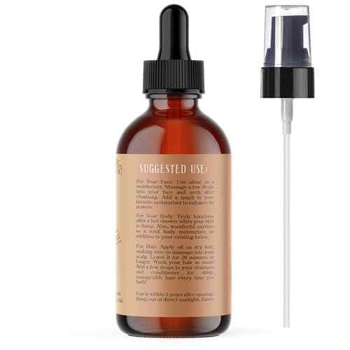 Natural Born Oils Moroccan Argan Oil. 4oz. 100% Pure and Natural, Cold-pressed, Organic. Natural Moisturizer for Your Skin and Hair