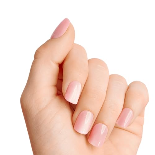 KISS colorFX by imPRESS Valentine¡¯s Day Press On Nails, ¡®Cherished¡¯, Pink Short Squoval, IMPROVED adhesive, Up to 10-Day Hold, Nail Kit Includes 30 Fake Nails, Prep Pad, Manicure Stick, Mini Nail File
