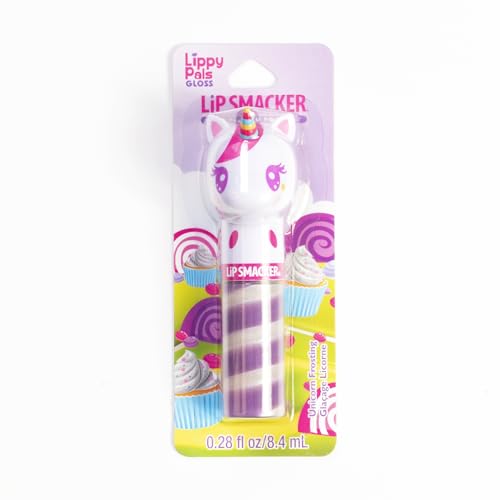Lip Smacker Lippy Pals Swirls Unicorn, Flavored Moisturizing & Smoothing Soft Shine Lip Balm, Hydrating & Protecting Fun Tasty Glossy Finish, Cruelty-Free & Vegan - Unicorn Frosting (Pack of 2)
