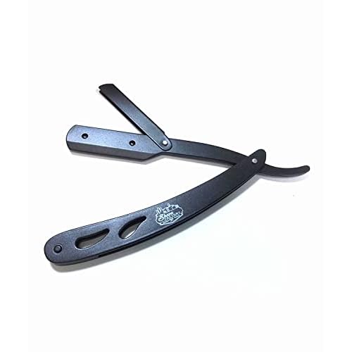 The Shave Factory - Shave Kit, Straight edge razor, single edge razor and styptic powder, starter shave kit, shaving kit (Black Razor/Premium Single Edge/Styptic Powder)
