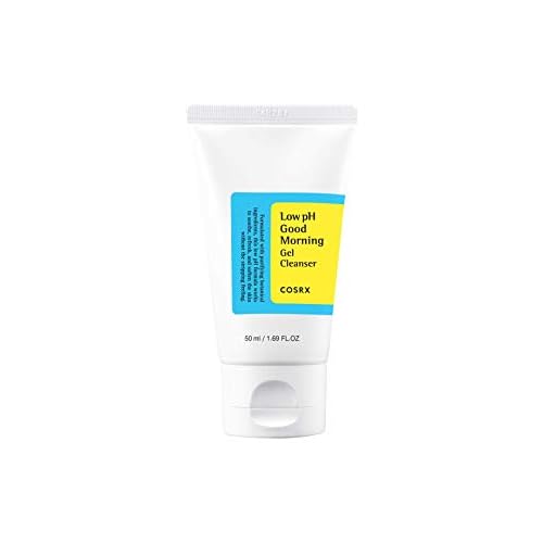 COSRX Low pH Good Morning Gel Cleanser 1.7 fl.oz / 50ml | TSA Approved Travel Size Mild Face Cleanser | Korean Skin Care for Acne Prone Skin, PH Balancing, Anti Acne, Breakouts Treatment