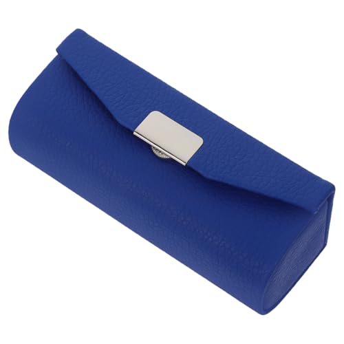 Womens Wallet PU Leather Lipstick Case with Mirror Lipstick Holder Portable Organizer Travel Cosmetic Containers for Gloss Blue Womens Wallets