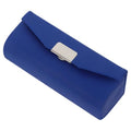 Womens Wallet PU Leather Lipstick Case with Mirror Lipstick Holder Portable Organizer Travel Cosmetic Containers for Gloss Blue Womens Wallets