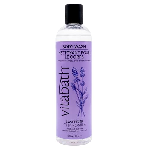 Vitabath Lavender & Chamomile Body Wash Moisturizing Bath & Shower Cleanser & Skincare Radiant Detox & Restore Nourishing Body Polish - Cruelty-Free, Paraben-Free - 12 oz