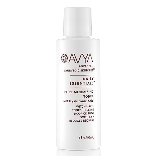 AVYA Pore Minimizing Toner (4 fl oz) - Infused with Hyaluronic Acid, Witch Hazel for Toning and Cleansing, Licorice Root for Soothing and Redness Reduction