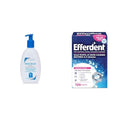 Vanicream Gentle Facial Cleanser 8 oz & Efferdent Retainer Cleaning Tablets, Denture Cleanser 126 Tablets Bundle
