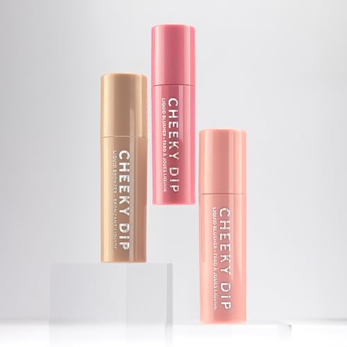 W7 Cheeky Cheeks Set - Liquid Blusher & Bronzer Trio - Radiant Glow