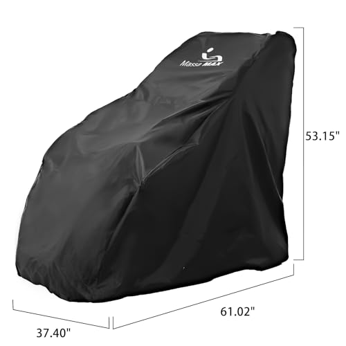 MassaMAX Massage Chair Protector with Secure Zipper, Durable & Pet-Friendly Design, Easy-Clean Black Cover