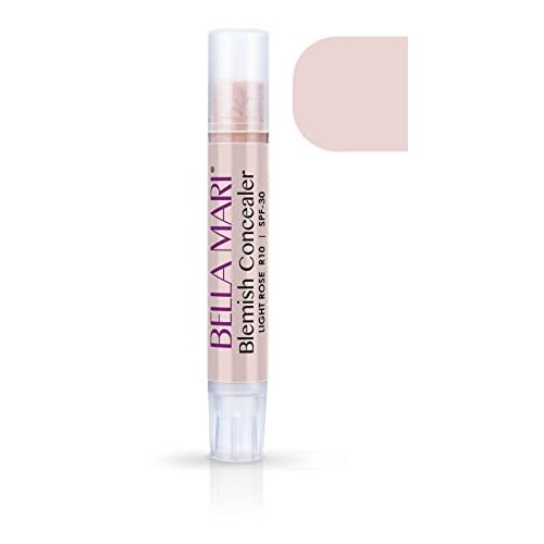 Natural Blemish Concealer Stick by Bella Mari (Light Rose T10) - Made with Organic Ingredients - No Toxic Synthetic Chemicals - TSA-Approved Travel Size