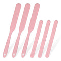 6Pcs Silicone Wax Stick, Wax Sticks for Hair Removal, Reusable Non-Stick Hard Waxes Spatula Scraper Applicator Sticks For Home Salon Body Use(Pink)