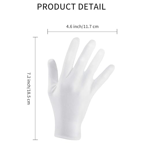 Frienda 300 Pcs Cotton Gloves Bulk Large Size for Men Women Inspection Gloves for Dry Hand Art Handling Coin Jewelry(L)