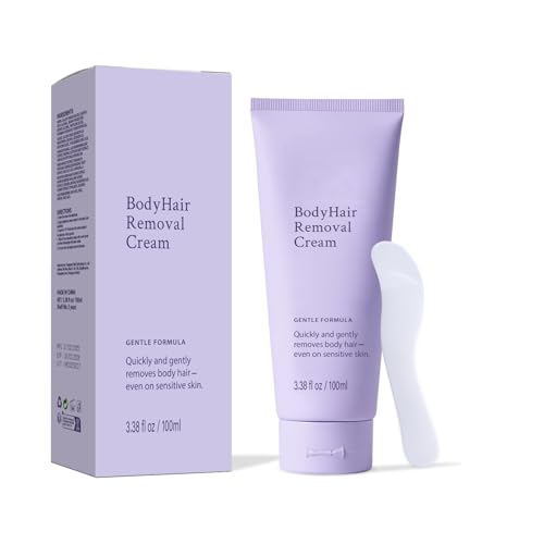 Body & Facial Hair Removal Cream, Painless Gentle Hair Removal Cream for Sensitive Skin, Painless Hair Removal for Women & Men, 3.38 fl oz