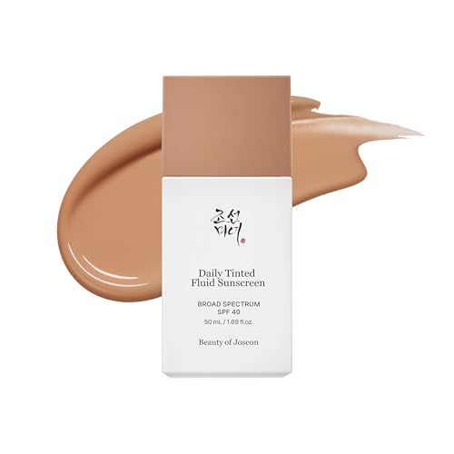 Beauty of Joseon Daily Tinted Fluid Sunscreen 12 Shades for Face Moisturizing Broad Spectrum SPF 40 Korean Skincare 50ml, 1.69 fl.oz #MY210