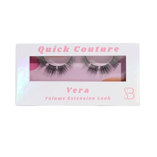 Volume Eyelash Extension Look DIY Lashes by SoCal Beauty | Vera ? Salon-Quality Faux Mink False Eyelashes, 10-Day Wear with Bonder & Sealer, Reusable, Easy to Apply Strip Lashes