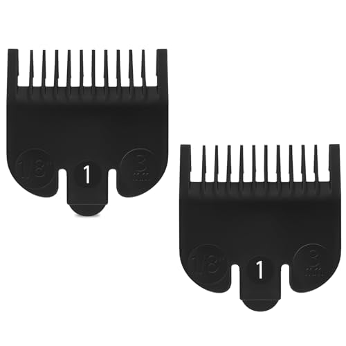For Wahl #1 Guide Comb Attachment 1/8" (3.0 mm), Professional Clipper Guard Replacement for Wahl, Trimmer Guards set, Hair Cutting Guard Attachment 3114-001, Black (2 Pack)