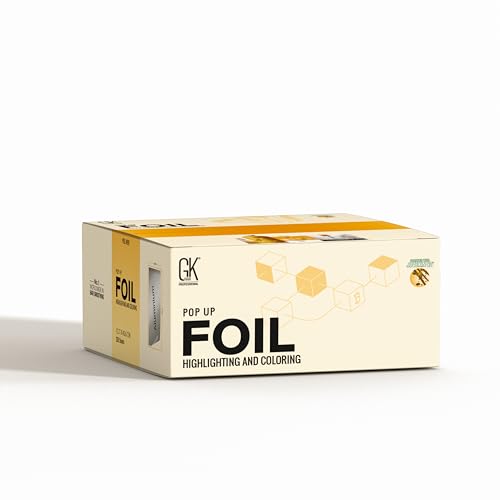 GK Hair Pop-up Foil with Box of 250 Sheets for Hairs Coloring ? Premium Silver Aluminum Foil for Hair Highlighting, Coloring, and Dyeing