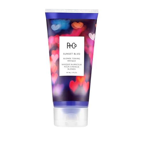 R+Co Sunset Blvd Blonde Toning Masque | Corrects Blonde Hues + Prevents Fading Hair Color + Nourishes | Vegan + Cruelty-Free | 5 Oz