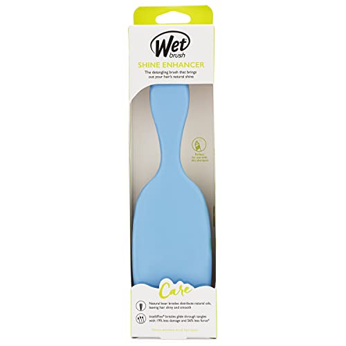 Wet Brush Shine Enhancer Hair Brush, Sky - Exclusive Ultra-soft IntelliFlex Bristles - Natural Boar Bristles for All Hair Types - For Women and Men, Wet and Dry Hair