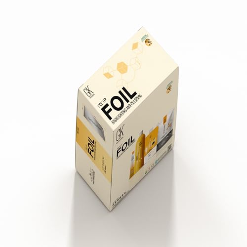 GK Hair Pop-up Foil with Box of 250 Sheets for Hairs Coloring ? Premium Silver Aluminum Foil for Hair Highlighting, Coloring, and Dyeing