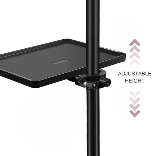Durable Lash Tray for Ring Light - Spa Ring Light Adjustable Tray for Lash Artists, Estheticians & Tattoo Supplies - Lash Tray Holder with Phone & iPad Slots for an Organized Workspace