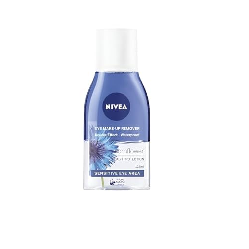 NIVEA Double Effect Eye & Makeup Remover Bundle of 2 (125 ml Each) | Bi-Phase Formula for Effective Waterproof Makeup Removal | Gentle Care for Sensitive Eye Area | Dermatologically Tested