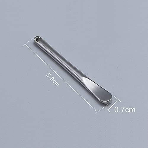 3 Pieces Zinc Alloy Makeup Spatula Eye Cream Spoon Beauty Scoop Mini Spoon Makeup Beauty Spoons Mini Cosmetic Skincare Spatula for Cream Lotions, Cylindrical Handle Type, Golden, Silver, Rose-Gold