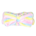 The Cr?me Shop Spa Teddy Headyband - Pastel Stripped, Spa Headband for Washing Face, Skincare Headbands, Soft & Fluffy Headbands for Women (Pack of 1)