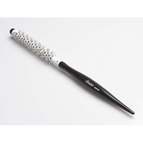 Diane Small Thermal Hair Brush for Blow Drying Curly Hair, Mini Round Wood Brush, 3/8"
