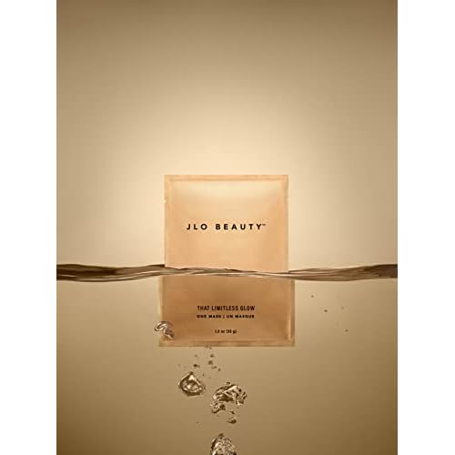 JLO BEAUTY Face Mask, 2-Piece Hydrating Sheet Mask with Glow Serum, Moisturizing & Firming Self Care Facial Sheets To Help Lift and Reduce Puffiness, Skin Care for Women, That Limitless Glow, 3 Pack